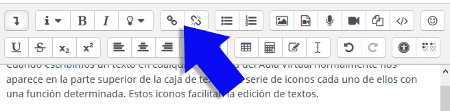 Insertar un enlace una vez hemos seleccionado el texto